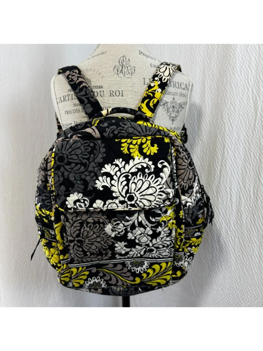 Vera Bradley Baroque Pattern Quilted cotton Campus Backpack Retired Design